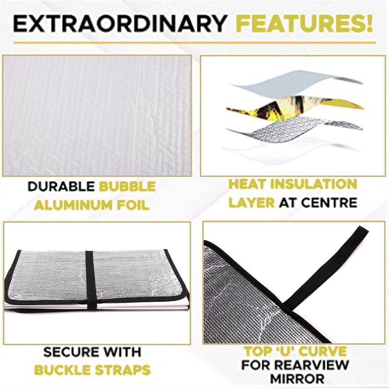 For Land Rover Defender 90 110 2004-2023 Car Windshield Sunshades Sun Shade Covers Front Window Visors Windowshade Accessories