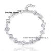 West Lake Beauty Silver Hollow Grid Bracelet