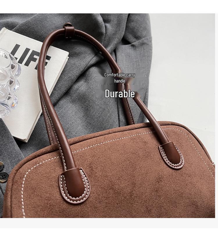 2025 Podzim Zima Retro Semišová Crossbody Taška: Matná módní kabelka pro ženy