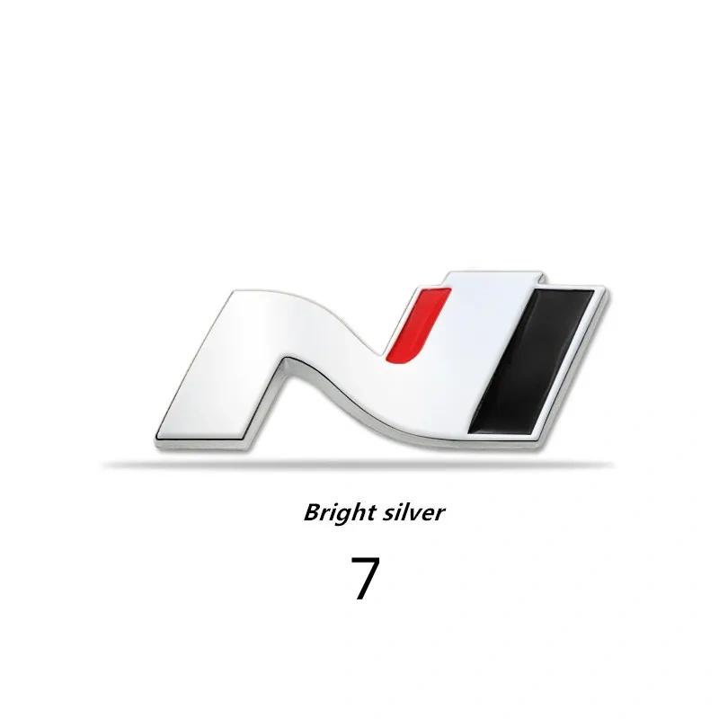 3D Metall N Line Logo Emblem Aufkleber Kühlergrill Seitenkotflügel Heckklappe Abzeichen Aufkleber für i20 i30 Kona Elantra Tucson N Line Zubehör