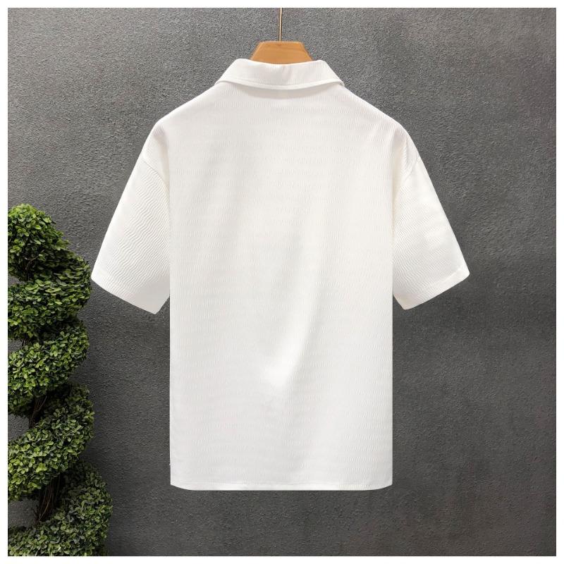 Men's Deconstructed Fake Two Piece Short Sleeve Polo Shirt Casual Fashion Top