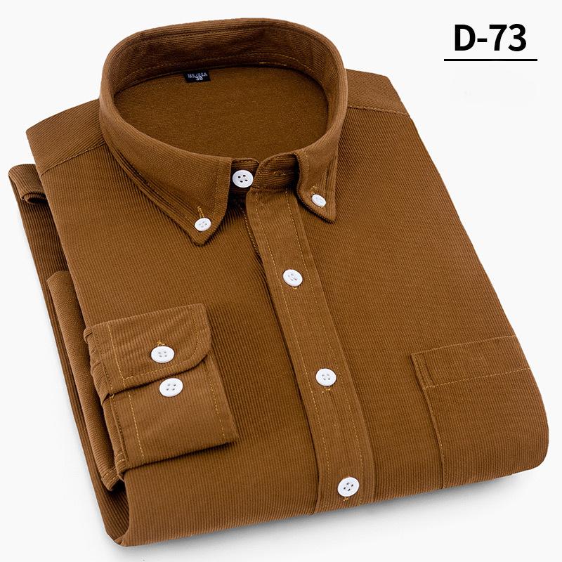Men's Corduroy Shirts Long Sleeve Fashion Casual Regular Fit Soft Comfortable Pocket Dress Shirt For Men Blouse Clothes