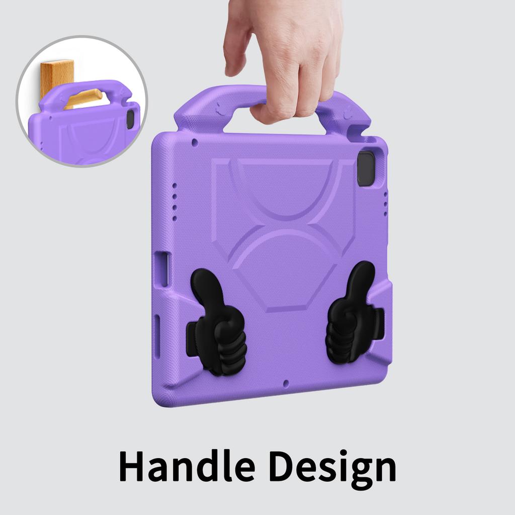 EVA Protective Case for Tablets Thumb Protective Case for IPad Pro 12.9"(18-22)/13"/Air 13" Shockproof with Rotatable Handle