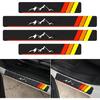 4X For Toyota Rav4 Retro 3-Color Carbon Fiber Leather Door Sill Step Protector