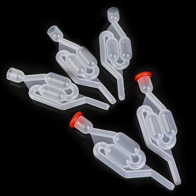 Sas d'échappement à joint d'étanchéité, 5 pièces, à sens unique, pour fermentation du vin à domicile, en plastique scellé