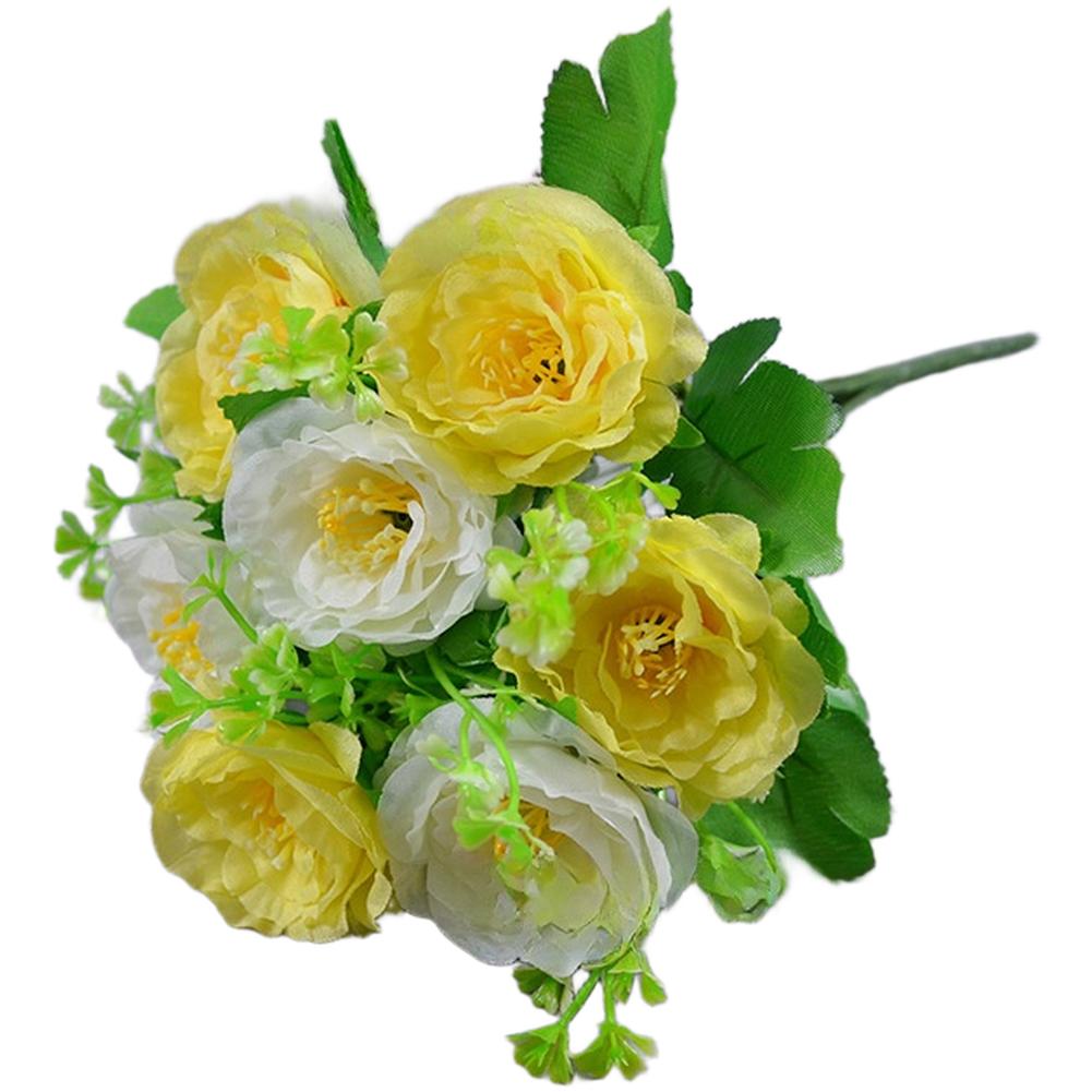 Realistic Silk Petals Artificial Flowers Plastic-wrapped Wire Stems