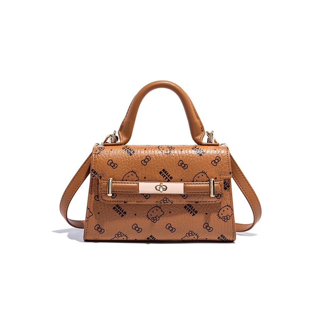 New Sanrio Hello Kitty PU Shoulder Bag, Crossbody Bag, Handbag Women's Pink/Milk Tea/Brown SHHF41591