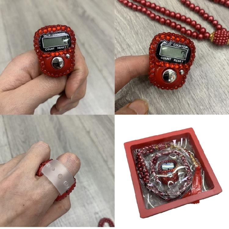 99 Rosary Beads with Counter Tasbih Prayer Beads Wrap Bracelets Necklace Eid Prayer Beads for Men Women Eid Jewelry