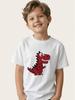 Children's Dinosaur Theme Short-sleeved T-shirt Boys and Girls Trendy Tops