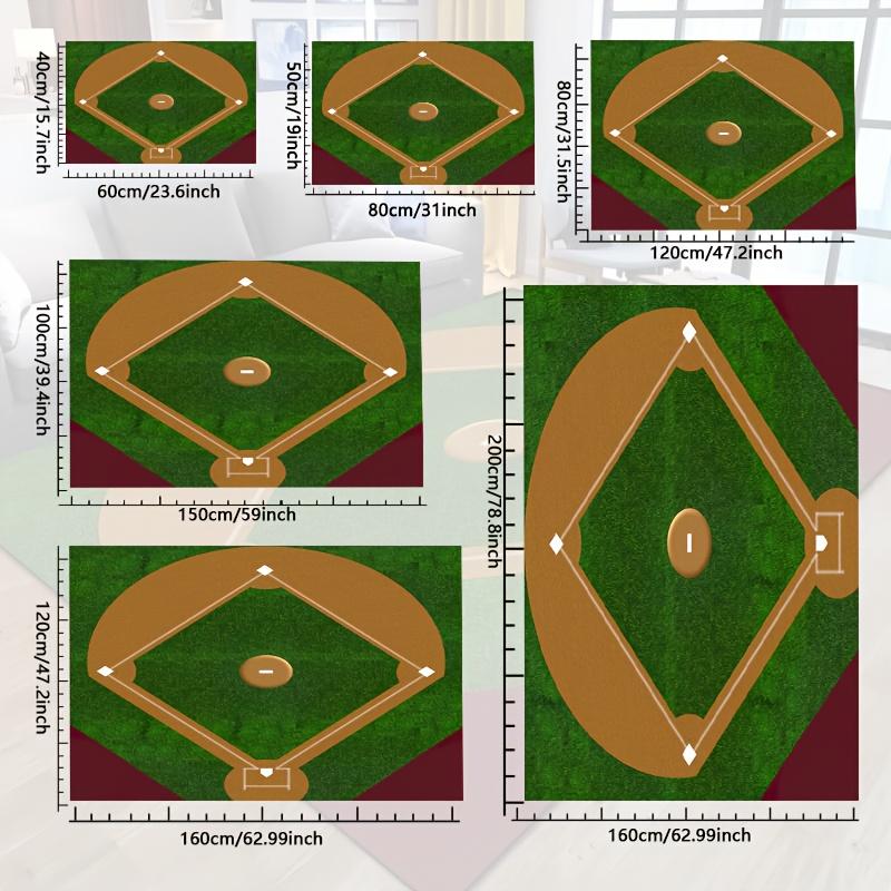 Green Grass Design Area Mat - 1pc, Thick Felt Polyester, Machine Washable, Ideal for Living Room, Bedroom, Hallway, Outdoor Spac