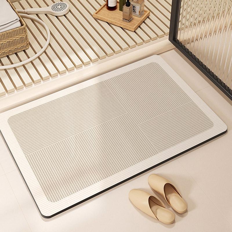 Luxury Diotomite Bathroom Mat Absorbent Shower Foot Mats Anti-slip Quick Dry Bath Rugs Toilet Carpet Doormat Washable