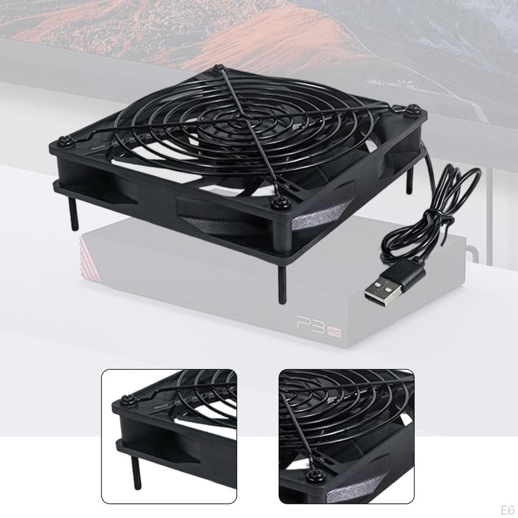 USB Computer Fan 1500RPM Electronic Cooling Quiet for Cabinet Case Greenhouse