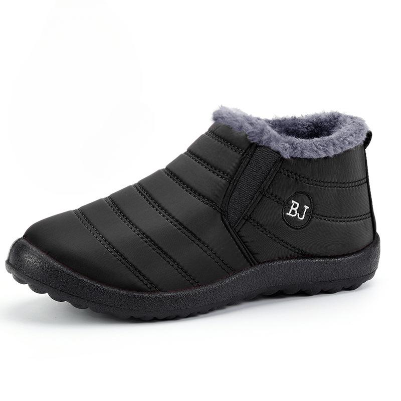 Large Size Cotton Boots, Winter Fleece-lined Thickened Fashion Snow Boots, Men's and Women's Couples' Waterproof and Non-slip Cotton Shoes for Women.