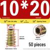 Zinc Alloy Hex Self-Tapping Nut with Washer for Furniture, Internal/External Thread, Medium Wood, Sizes M4-M8.