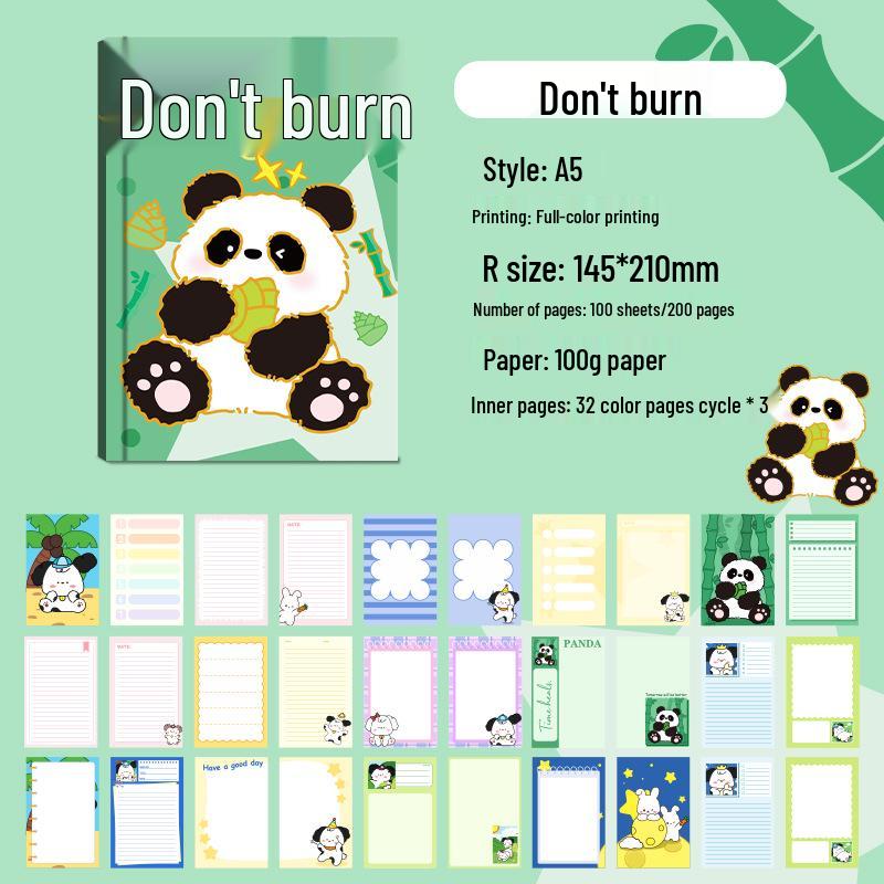 A5 Student Cartoon Notebook: Cute, Colorful, Thick Pages, Ideal for Elementary School Diary.