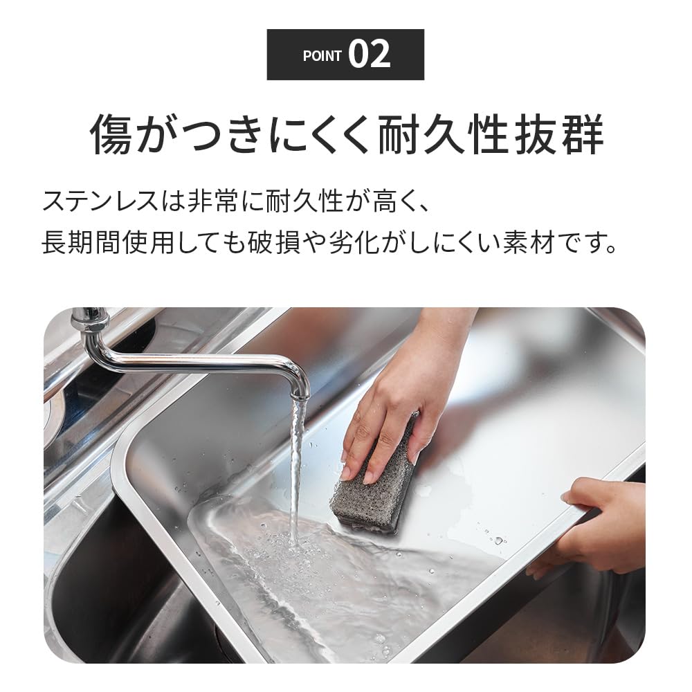 Stainless Cat Toilet M Gray Stainless Steel Cat Toilet Clean Simple Durable Scattering Prevention Scattering Size Width 50cm x Depth 35cm x Height