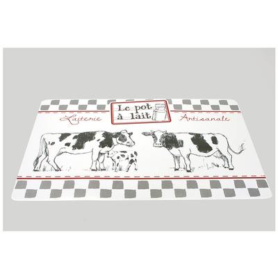 [A0270] - Placemat 'Cows' Gray White - 43x28 ​​cm