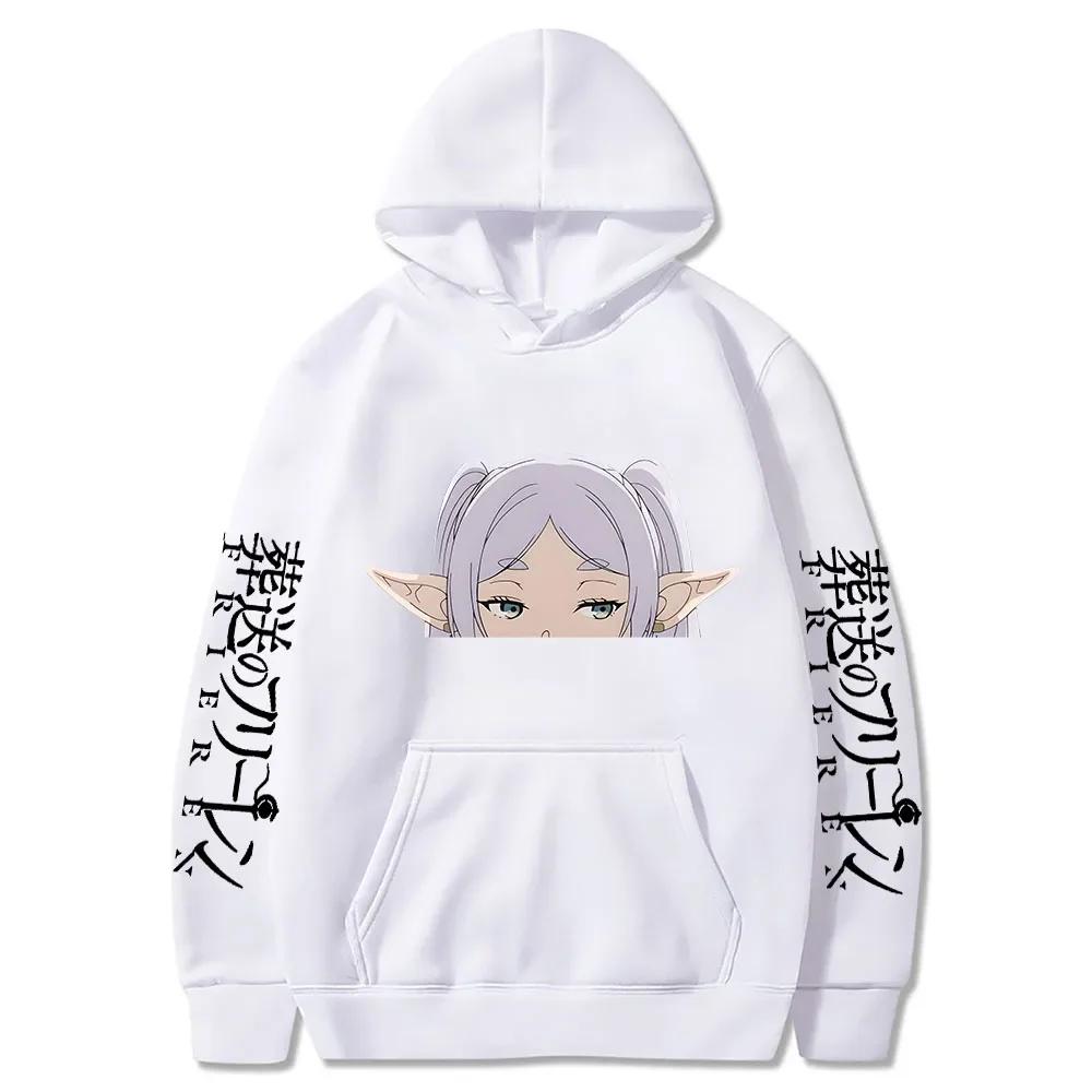 Frieren Beyond Journey's End Hoodie Women Men Unisex Long Sleeve Warm Streetwear Autumn Winter Harajuku Plus Size Sweatshirts
