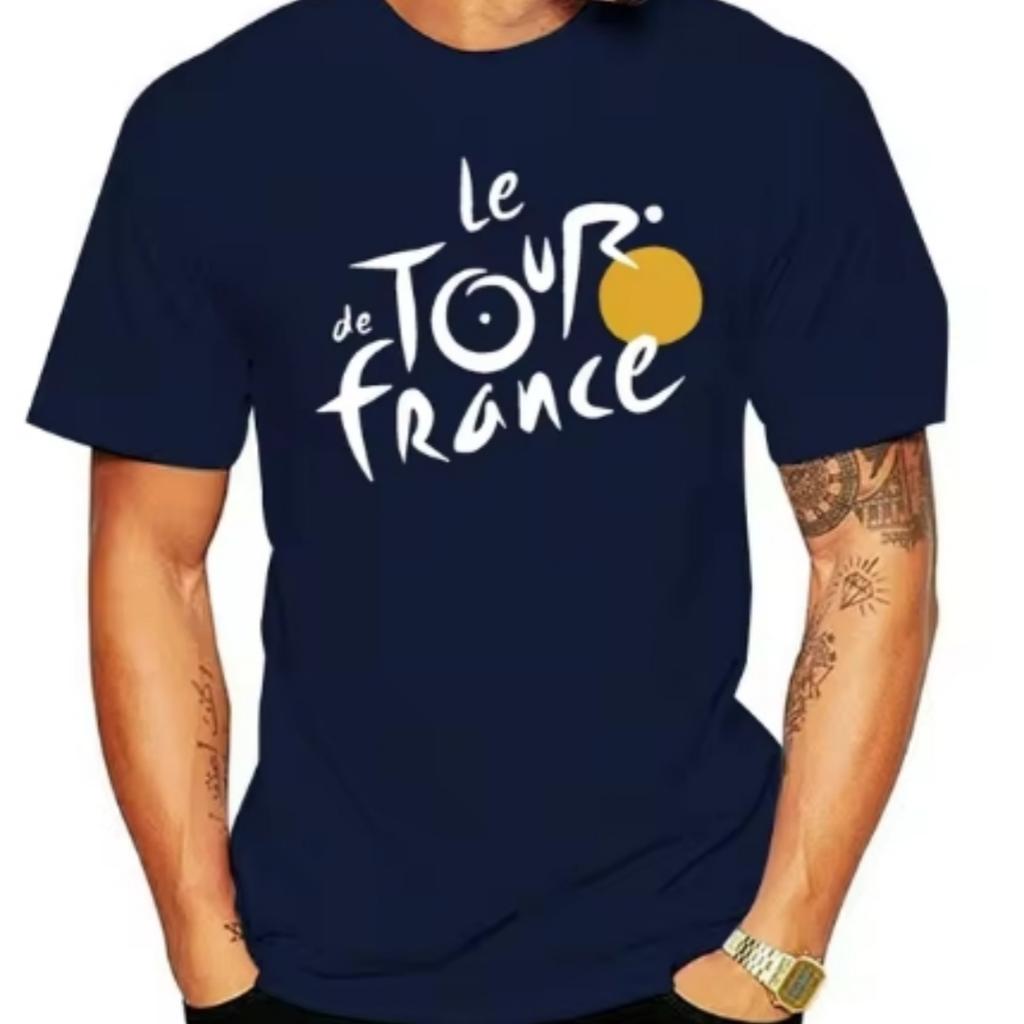 Sommer Rund Hals 3D Tour de France Trykk Topp Moteabel Casual Kortermet Herre T-skjorter