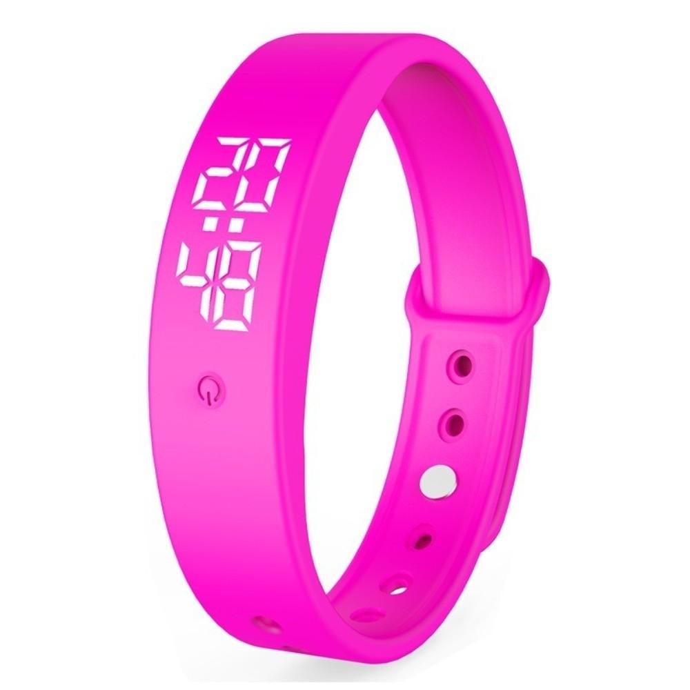

Rechargeable Smart Bracelet LED Digital Sports Wristband New Smart Band for Students рожевий червоний колір