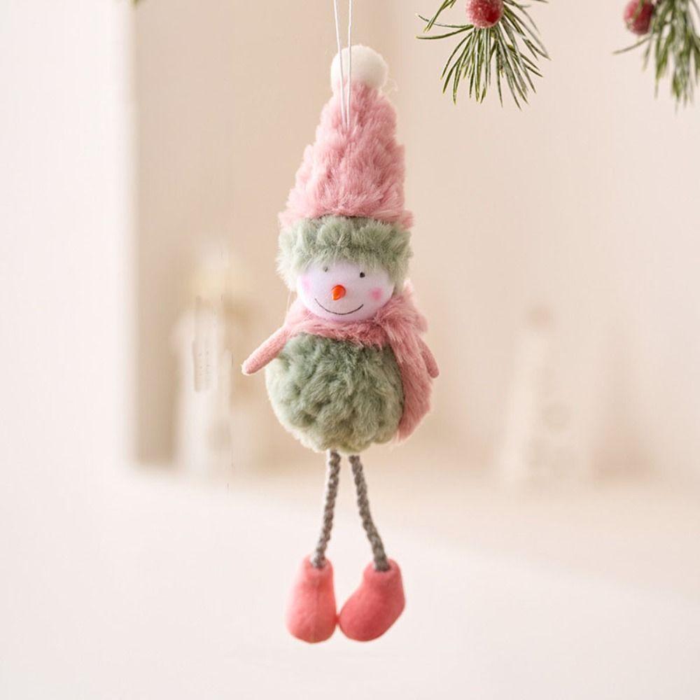 Xmas Ornament Plush Doll Pendant Snowman Christmas Tree Pendant Home Decoration
