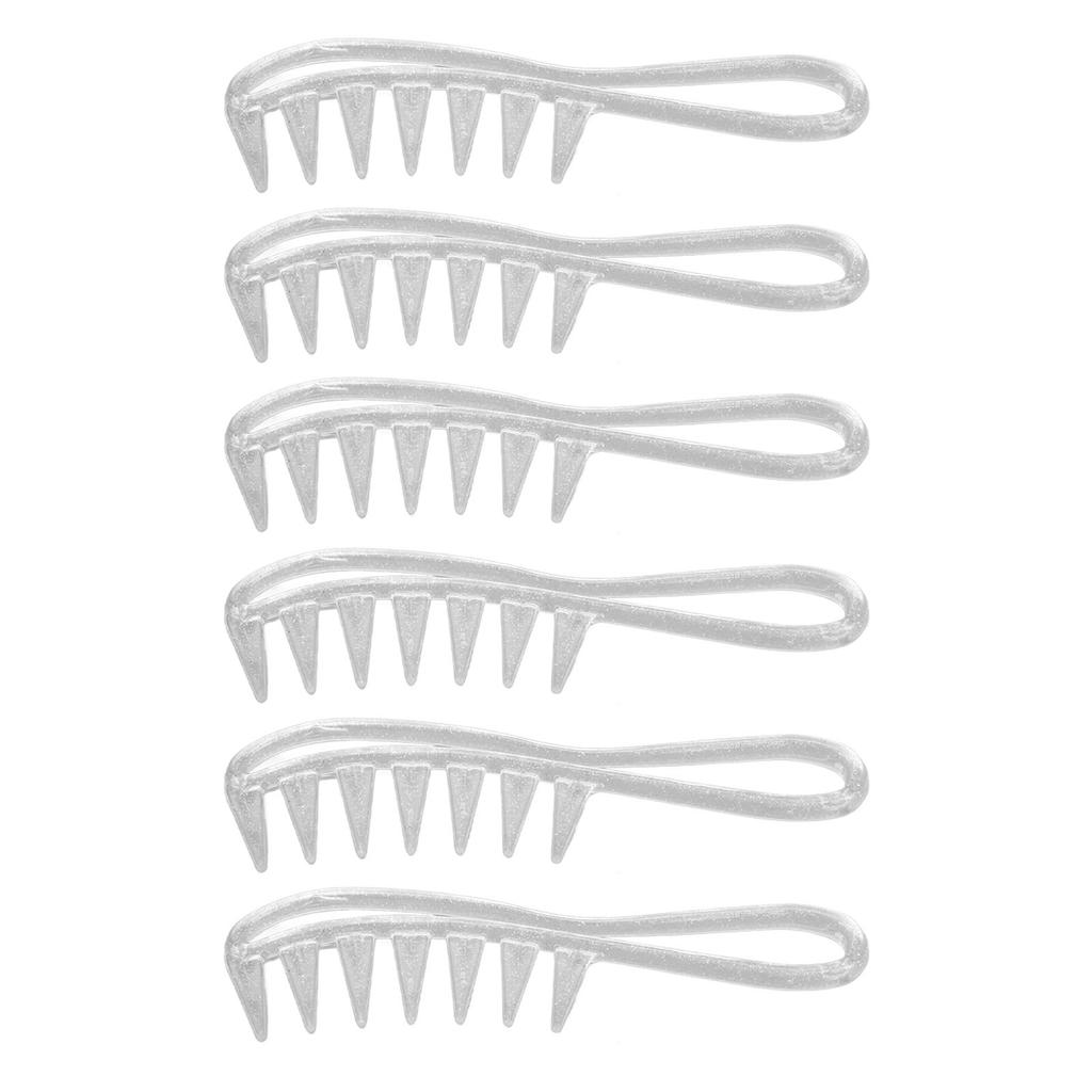 10pcs Wide Tooth Comb Ergonomic Handle Portable Plastic Detangling Comb for Men Women Hair Styling