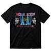 T-shirt Nera Michael Jackson Bad World Tour 1988 Retro Colorblock