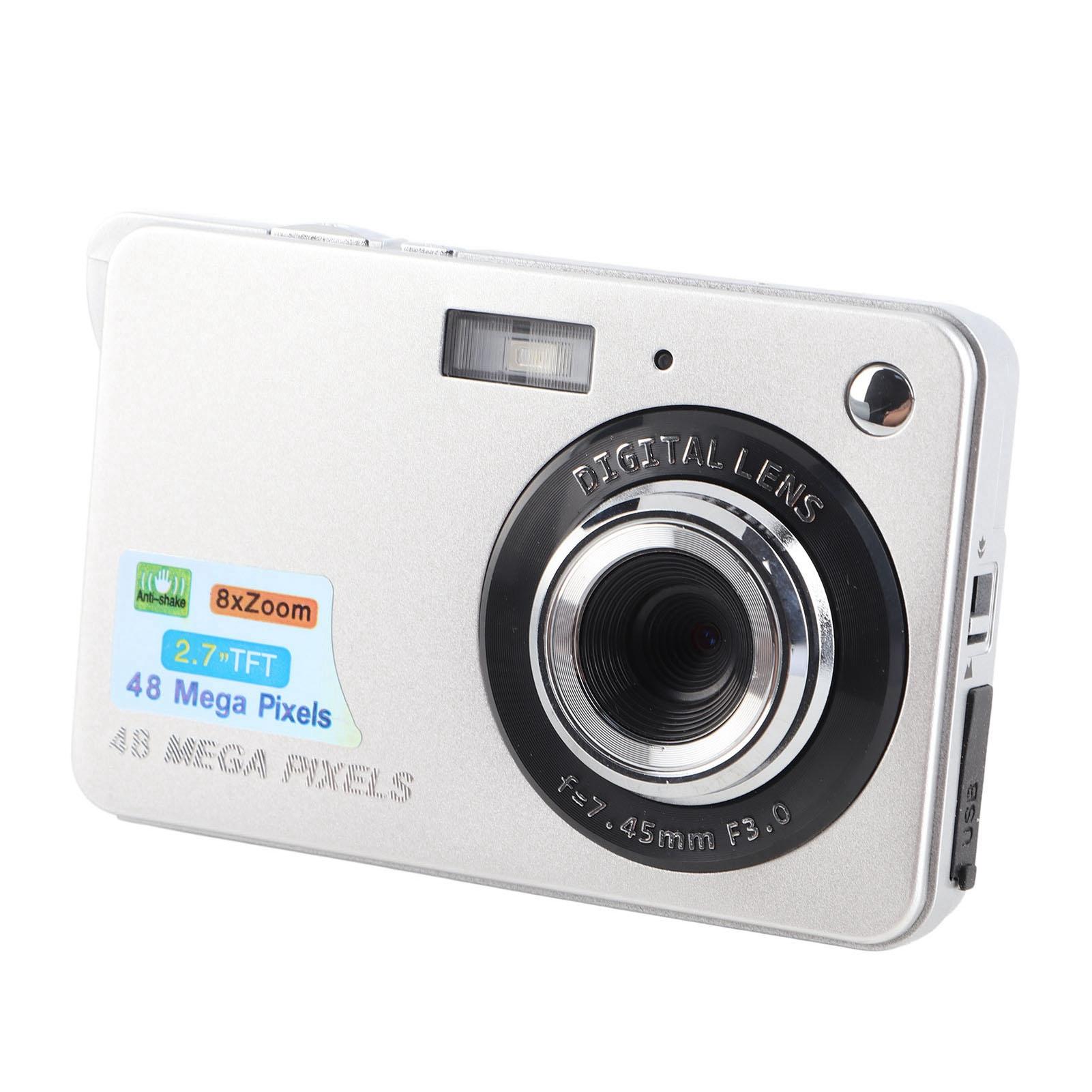 

Digital Camera for Teens 48MP HD 2.7 Inch TFT Screen 8X Zoom Autofocus Anti Shake Pocket Compact Camera for Travel