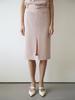 Raye Beanie Belt Detail Front Slit Pocket Midi Slit Skirt Pink