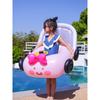 Inflatable Cartoon Car Seat Boat With Sunshade Steering Wheel For Children Swimming Activities