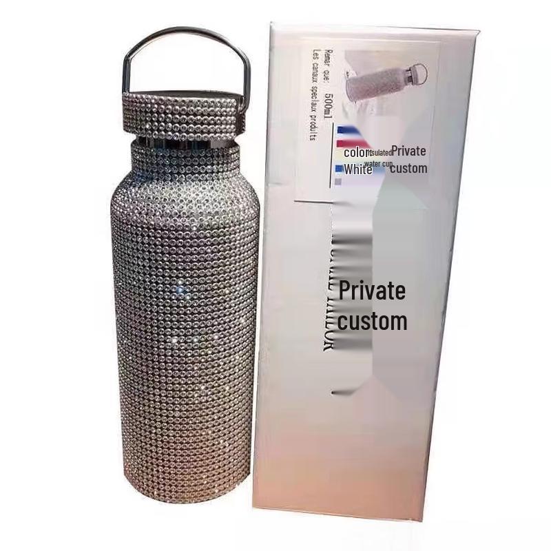 Shangqi Rhinestone Portable Water Bottle