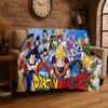Cartoon D-Dragon Ball Anime Game Flannel Blanket Soft Warm Throw Blanket for Bedroom Living Room Bed Travel Camping Picnic Kid