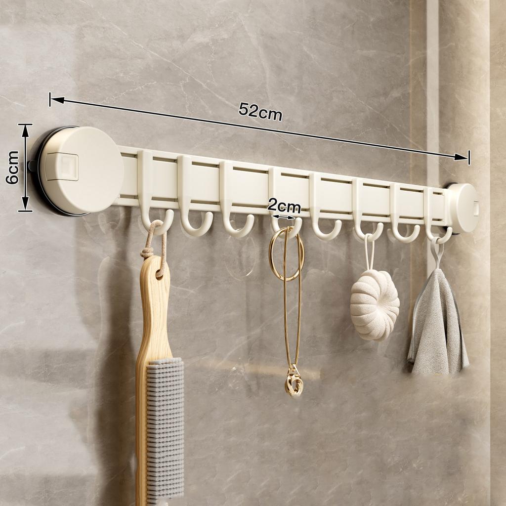Suction Cup Hook Strong Load-bearing Adhesive Rack Hook Wall-mounted Punch-free Bathroom Door Clothes Hanging Artifact