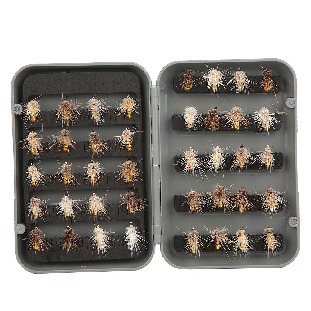Set of 40 Tenkara Fly Sets, Dry Flies, for Tenkara Fishing, River Fishing, Stream Fishing, and Trout Fishing