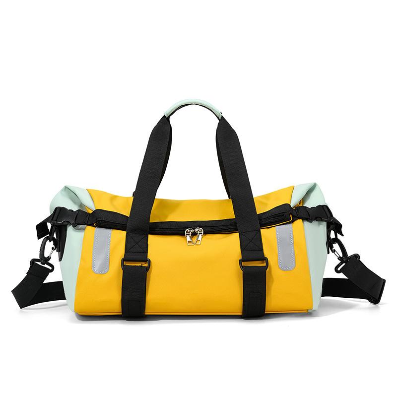 

Travel Bag Women s Lightweight Yoga Sports Fitness Bag Men s Colored Boarding Large Capacity Storage Luggage Bag жовтий/синій