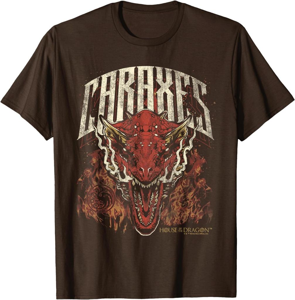 T-shirt House of the Dragon Targaryen Caraxes in Fiamme