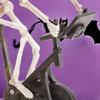 Exercise Bike Animatronic Skeleton Figurine Halloween Resin Cycling Fitness Bike Skull Statue Sculpture Home Office Desktop Deco