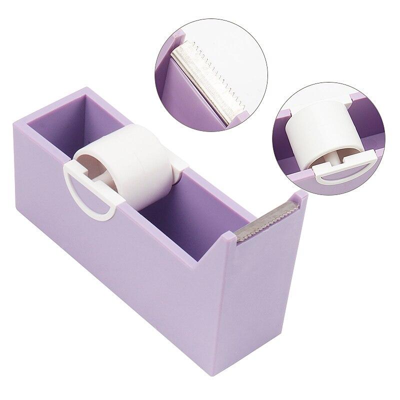 6 Colors Eyelash Extension Tape Holder Base Lash Adhesive Tape Cutter Dispenser Grafting Lash Plastic Rotating Makeup Tool New