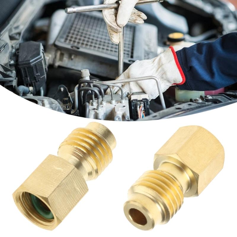 R134A Quick Coupler Connector Adapter Fittings High Low Manifold Connector Brass Adapters Air Conditioning Refrigerants