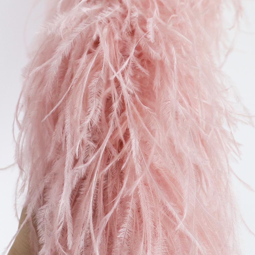 DIY Natural Ostrich feather boa 1 to 30Ply Fluffy Black Ostrich plumas Decoration Shawl Trims Costume Clothing Sewing Accessory