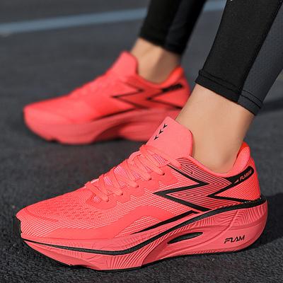Summer New Mesh Breathable Carbon Plate Ultra-light Sports Shoes Teen Couple Casual Fashion High Elastic Soft-soled Running Shoes