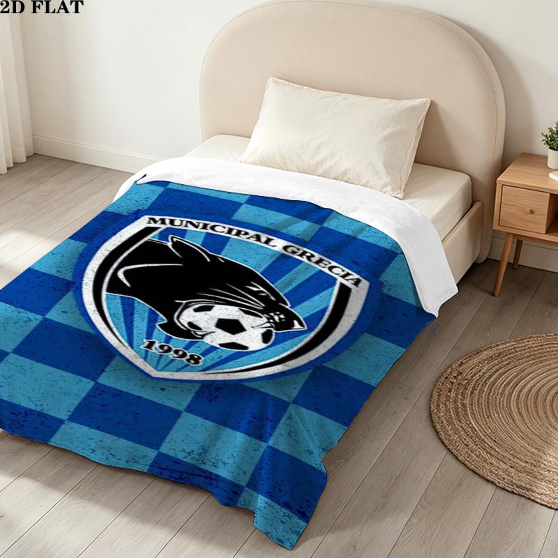 Municipal Grecia Print Flannel Blanket High Quality Warm Comfortable Cover for All Seasons Perfect for Gifts Home Decor