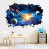 Kreativ Klotter Planet Väggdekal Avtagbar Självhäftande Bakgrundsdekor för Sovrum Vardagsrum Heminredning