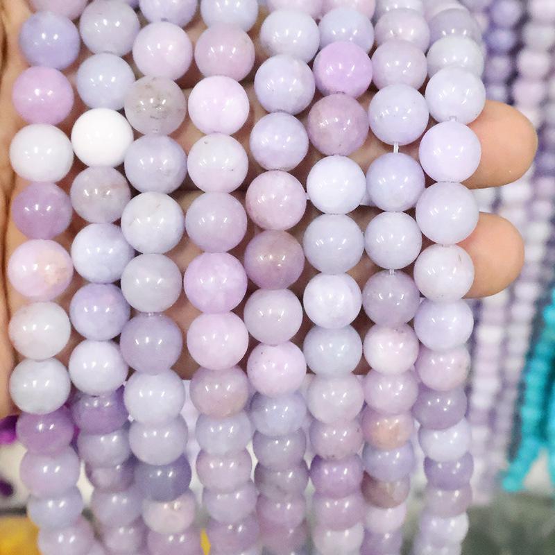Natural Stone Crystal Beads: Round Beads for Jewelry - Colored Necklaces, Bracelets, Pendants DIY Accessories