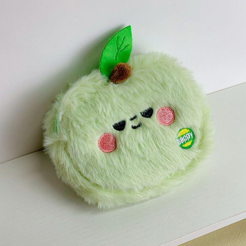 Apple Plush Coin Purse With Data Cable Organizer For Women And Kids