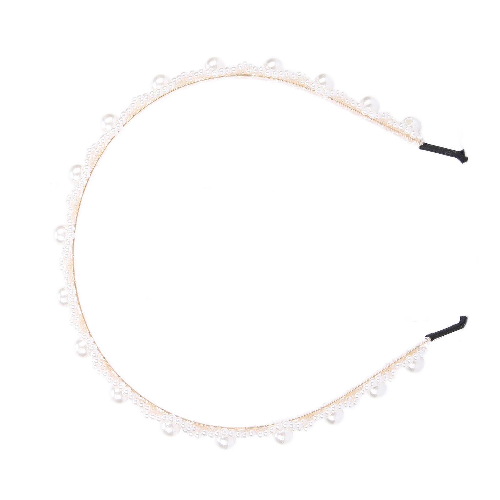 

Искусственный жемчуг модный женский сплав головной убор повязка на голову свадебный аксессуар для волос B