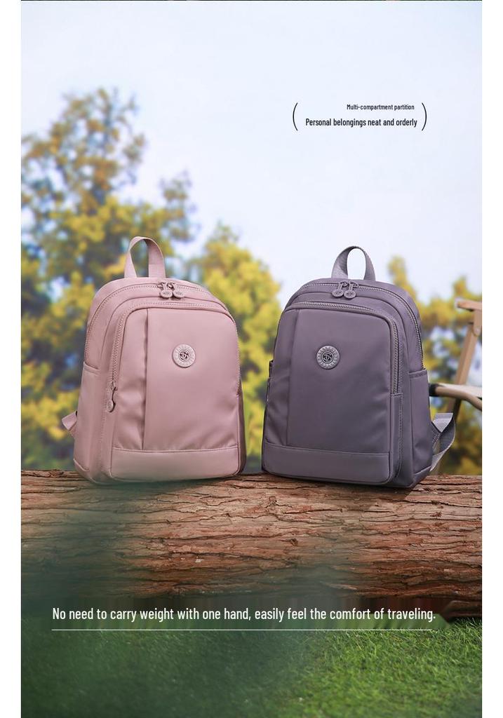 Women's Lightweight Nylon Backpack: Durable, Waterproof, Large-Capacity for Casual Travel, School, and Versatile Commuting Use.