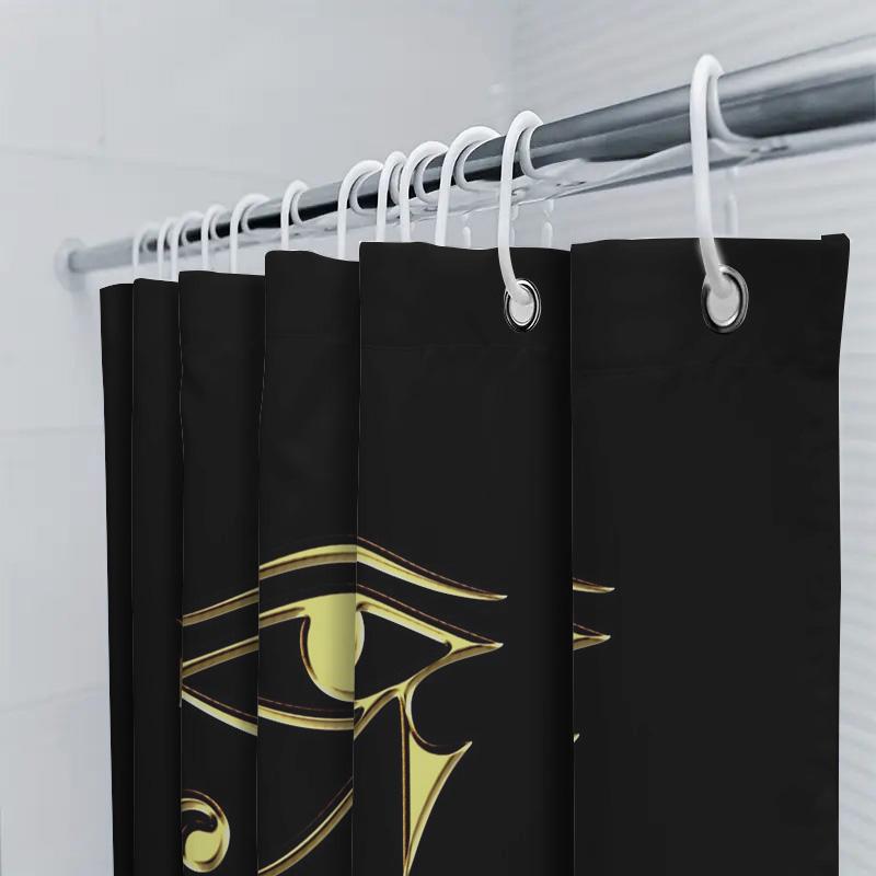 Egyptian Eye Of Horus Shower Curtain Waterproof Vintage Pattern Decor Bathroom Curtains Ancient Egypt Theme Home Decor