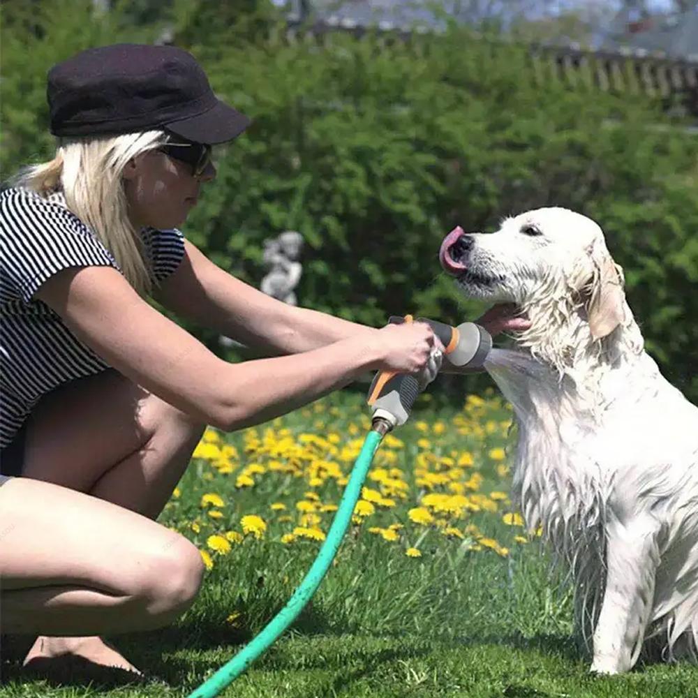 Top Garden Hose Water Spray Gun 8 Mode Car Wash High Pressure Sprayer Watering Nozzle for Lawn Plant Yard Water Jet Sprinkler