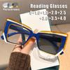 New Gradient Colour Frames Photochromic Reading Glasses Clear Lenses Unisex Blue Light Blocking Glasses with Plus Diopters